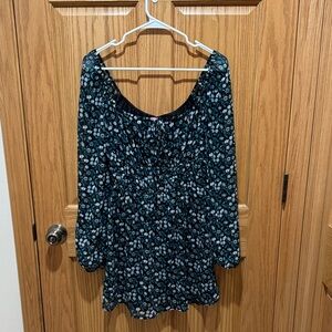 Miami Black and White Floral Blouse